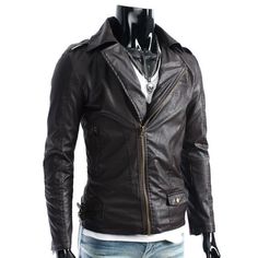 BIKER JACKET, Jacket Description Shell genuine lambskin. Lining Soft cotton and silk mix fabric. Front zip fasten. Two chest pocket. Two side pockets. One inside pocket. All the jacket are custom made. All US, EU & UK sizes available kindly refer the attach size chart image of the listing or ping us for custom dimensions. Manufacturing time 7~10 business days & hand Hand Stitching . Leave A message or email if you want to have different color or size. We would be pleased to assist you. Handling time 10 days. Ship through Express DHL FEDEX SKYNET courier service through out the world There might be a slight variation in color due to Photography/ Light effects also due to computer color resolution. color's will be used matching the original. Leather Store, Black Leather Jacket