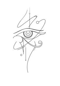 an eye that is drawn in the shape of a triangle and has swirls on it