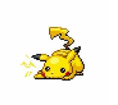 the pikachu pokemon pixel art