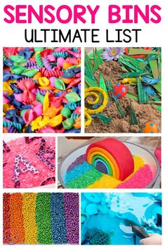 the ultimate guide to making your own rainbow - themed bins for kids and toddlers