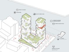 an architectural diagram showing the various buildings