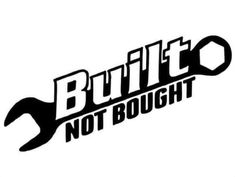 the words buffalo not bought are shown in black and white, with a wrench on it