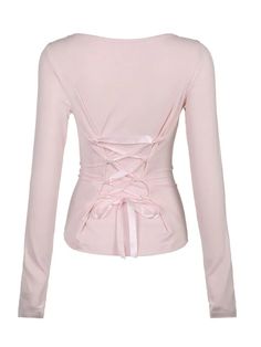 Pastel pink,Ribbon on back,Stretchy,Material: Polyester spandexColor: PinkSize: S, M, L Unit: CM Bust Shoulder Length Sleeve S 62 32 55 60 M 66 33 56 61 L 72 34 57 62 * 1cm ≈ 0.3937 inchNote: There may be 2-3cm error due to manual measurement. If you need size help, please drop us a message, we'd love to Soft Pink Aesthetic Clothes, Pink Coquette Clothes, Lace Pink Top, Noriker Horse, Cute Pink Outfits, Top Rosa, Pink Lace Tops, Coquette Style, Kawaii Dress