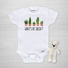 Cactus Onesie Custom Onesies, Gender Neutral Baby, Unisex Baby, Kids Safe, Baby Bodysuit, Succulent, Baby Shower Gifts, Onesies, Baby Onesies