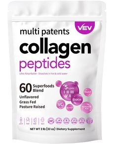 PRICES MAY VARY. Advanced Collagen Formula: VEV Premium Collagen Peptides Powder. This advanced formula delivers over 10g of high-quality collagen peptides per serving. It's fortified with biotin for enhanced purity and effectiveness, ensuring optimal absorption. This comprehensive formula is designed to support the health of your skin, hair, nails, and joints Efficient Absorption: Utilizing fully hydrolyzed, low molecular weight collagen peptides for rapid and effective uptake. This product ble Soy Free Dairy Free, Women Supplements, Collagen Supplements, Collagen Protein, Collagen Powder, Healthy Joints, Protein Supplements, Skin Hair, Collagen Peptides