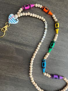 Artistic Teacher Crayon Lanyard Art Teacher, Elementary Teacher Customize With Name - Etsy Teacher Badge Holder, Teacher Lanyards, Rainbow Crayon, Teacher Aesthetic, Teacher Badge, Lanyard Necklace, Chaos Coordinator, Teacher Lanyard, Teacher Inspiration