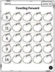 an apple counting game with numbers to 10