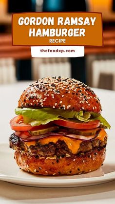 Gordon Ramsay’s hamburger Chef Gordon Ramsay Recipes, Gordon Ramsay Hamburger Recipe, Gordon Ramsay Breakfast Recipes, Best Beef Burger Recipe, Gordon Ramsay Shepard’s Pie, Gordon Ramsay Burger, Ground Beef Burger Recipe