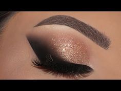 Glitter Glam Neutral Makeup Tutorial | Melissa Samways - YouTube Neutral Makeup Tutorial, Silver Smokey Eye, Smokey Eye Easy, Smokey Eye Makeup Tutorial, Black Eyeshadow, Eyeshadow Base, Neutral Makeup, Glam Makeup Look, Sigma Beauty