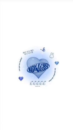 an advertisement for the coca - cola company is shown in blue and white with hearts on it