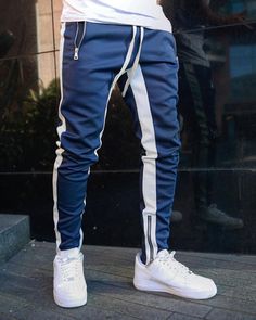 Cotton Sportswear Joggers For Outdoor, Sporty Cotton Joggers For Outdoor, Summer Streetwear Athleisure Joggers, Summer Athleisure Joggers For Streetwear, Navy Athleisure Joggers For Streetwear, Summer Athleisure Joggers For Jogging, Summer Jogging Joggers With Pockets, Summer Joggers With Pockets For Jogging, Navy Sporty Joggers For Streetwear