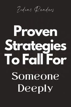 the cover of proven strategy to fall for someone deeply