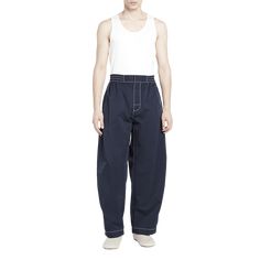 Bottega Veneta trousers in technical nylon with contrast stitching Elasticized waist Side welt pockets Back patch pocket Full length Wide legs Made in Italy Back Patch, Wide Legs, Contrast Stitch, Bergdorf Goodman, Wide Leg Trousers, Welt Pockets, Bottega Veneta, Patch Pocket, Full Length