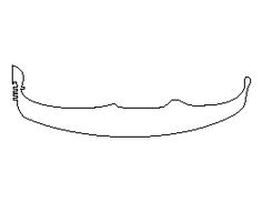 an image of a line drawing of a long, curved object on a white background