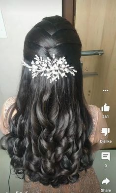 Feminine Hairstyle, Reception Hairstyles, Bridal Hairstyle Indian, Hairstyle Indian Wedding, Bridal Hairstyles With Braids, Hairstyle Indian, Bridal Hairstyle Indian Wedding, Feminine Hairstyles, Hair Style On Saree