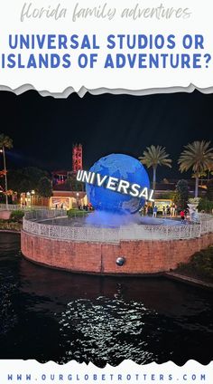 an advertisement for universal studios or islands of adventure