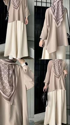 Muslimah Formal Outfit, Cute Modest Outfits Muslim, Muslimah Fashion Outfits Casual Simple, Outfit Hijab Syari Casual, Minimalist Outfit Hijab, Tunik Hijab Style Casual, Ootd Tunik Hijab, Modest Fashion Muslimah, Tunik Hijab Style