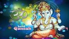 lord ganesh wallpaper with the om shanti symbol