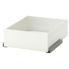 a white drawer with two drawers on the bottom and an open drawer in the middle