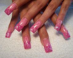 Moms Nails, Jazzy Nails, Awareness Nails, Nails Holiday, Nail Designs Pictures, Curved Nails, Pink Manicure, Pink October, Pink Nail Designs