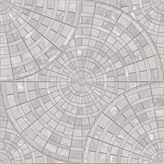 an abstract mosaic tile design in grey and white colors with circular, wavy lines on the surface