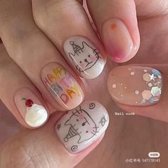 Cat Nail Art Designs, Cat Nail Art, Cat Nail, Bears Nails, Cute Halloween Nails, Asian Nails, Subtle Nails, Beauty Nails Design, Polish Ideas