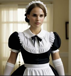 French maid #frenchmaid #housemaid #housekeeping #femmedechambre #hotelmaid #dienstmeisje #kamermeisje #zimmermädchen #dienstmädchen #sirvienta #servant #criada #uniform #apron French Maid Aesthetic, Maid Uniform Modern, House Maid Uniform, Housemaid Uniform, French Maid Outfit, Maid Dress Uniform, 1920s Makeup, House Maid, Cross Dress