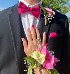 Hot Pink Prom Couple, Pink Prom Couple, Prom Corsage Pink, Nicolas Russo, Pink Tux, Nico Russo, Elena Abelli, The Sweetest Oblivion