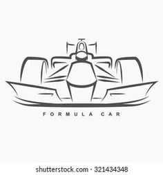 a formula car logo on white background