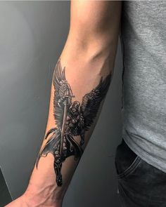 Angle Tattoo, Fighter Tattoo, Outer Forearm Tattoo, Cool Half Sleeve Tattoos, Simple Tattoos For Guys, Last Kingdom, Phoenix Tattoo Design, Palm Tattoos, Forearm Sleeve Tattoos