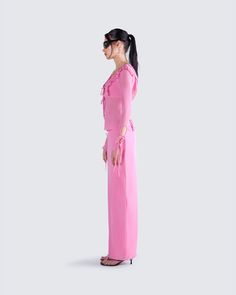 All pink - just like we like it 😏 Featuring a pink long-sleeve top, paired with a maxi skirt - this two-piece matching set is serving attitude, in the sweetest way possible 💕 Elegant Two-piece Maxi Dress For Spring, Pink Long Sleeve Sets For Day Out, Spring Night Out Long Sleeve Sets, Elegant Pink Maxi Skirt For Spring, Spring Long Sleeve Sets For Night Out, Chic Fitted Pink Sets, Long Sleeve Sets For Spring Night Out, Summer Party Sets With Long Skirt, Spring Evening Pink Maxi Skirt