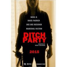 a movie poster for the film pitch party with a man standing in front of a door