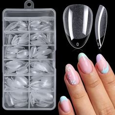 PRICES MAY VARY. Professional salon short almond nail tips: Come with 240pcs clear xs short almond nail tips, full cover acrylic gel x nails perfect for acrylic nails extension, dip powder, professional salon and home DIY manicure, press on nails making. Easier to DIY your favorite nail art effect, adding a bright color to your beauty life Soft gel almond nail tips: almond gel nails are made of high quality ABS materials, with strong toughness and malleability, highly fit your nail bed, not easy Almond Nails Clear, Clear Fake Nails, Almond Nail Tips, Nails Short Acrylic, Clear Gel Nails, Short Almond Shaped Nails, Nails Making, Gel X Nail, Almond Gel Nails