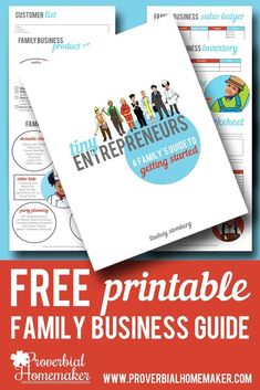 a family business guide with the title free printable family business guide