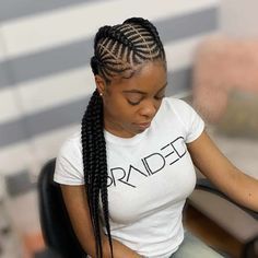 Latest Ghana Weaving Hairstyles 2020, Fishbone Braids For Black Women, Ghana Braids Hairstyles, Cornrow Styles, Stylish Naija, Ghana Braids, Feed In Braids Hairstyles, Braided Styles