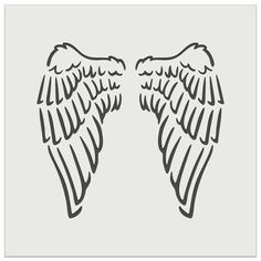 two black and white angel wings on a gray background with the word love written in it