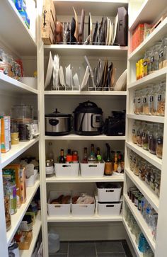 an open pantry filled with lots of food and items to eat for $ 100 per day