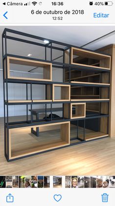 an image of a room with shelves on the wall