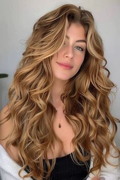 Dream Hairstyles, Sunkissed Hair, Hair Stayl, Beige Blonde Hair, Honey Blonde Hair Color, Honey Hair Color, Layered Hair With Bangs, Color Balayage, Honey Blonde Hair