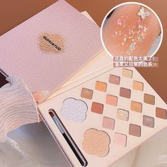 Cheap Eyeshadow Palette, Korean Makeup Products Eyeshadow, Douyin Eyeshadow Palette, Korean Makeup Eyeshadow Palette, Korean Eyeshadow Palette Aesthetic, Korean Eyeshadow Pallete, Pastel Eyeshadow Palette, Futuristic Makeup, Rose Eyeshadow