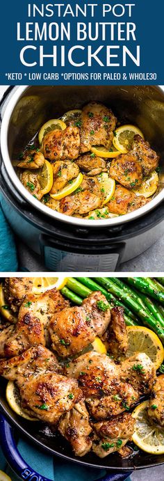 chicken with lemons and asparagus in an instant pot