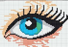 an eye made out of pixels with the letter c on it's irise