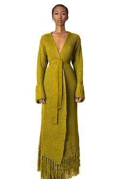 MIYA KNIT CARDIGAN DRESS – Hanifa Fall 22 Dresses, Cardigan Dress, Milla Jovovich, Maxi Wrap Dress, Dress With Cardigan, Dress Design, Modest Outfits, Look Fashion, Classy Outfits