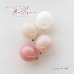 three balloons with different names on them