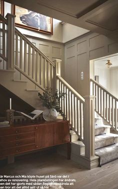 the stairs in this house have been painted white