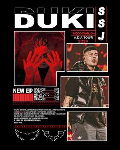 the poster for duki's new ep tour