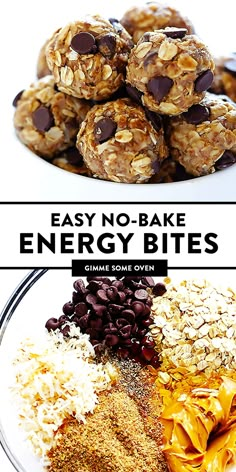 no - bake energy bites recipe on a plate