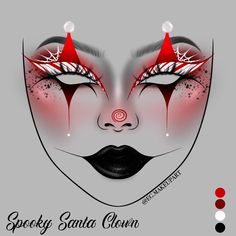 Spooky Christmas Makeup, Horror Christmas Makeup, Emo Christmas Makeup, Slasher Makeup, Gothic Christmas Makeup, Christmas Clown Makeup, Scary Christmas Makeup, Goth Christmas Makeup, Trippy Makeup