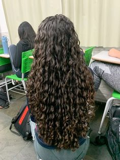 Curly Long Hair Aesthetic, Small Curls For Long Hair, Long Hair Wavy Curls, Long 3b Hair, Long Healthy Curly Hair, Long Curly Hair Brown, Curly Hair 2c, Curly Hair 3b