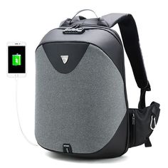 ARCTIC HUNTER Anti-theft Smart USB Recharge Backpack - Dark Gray - 3O94840814 - Bags, Men's Bags, Men's Backpacks  #MensBackpacks #Bags # #Men's #Bags # #Men's #Backpacks Content Inspiration, Laptop Backpack Mens, Waterproof Laptop Backpack, Business Backpack, Anti Theft Backpack, Computer Backpack, Business Laptop, Laptop Rucksack, Cook Islands